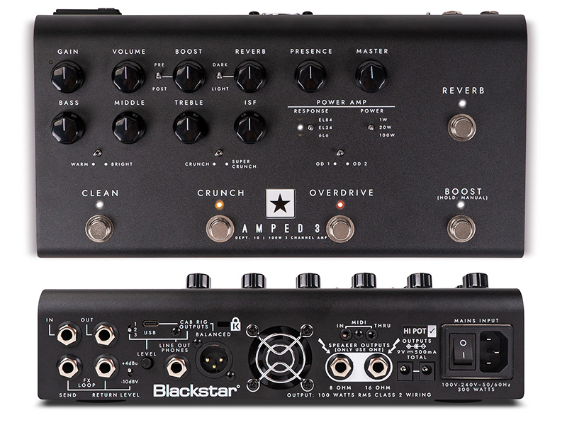 Blackstar Amped 3 100watt Highgain Multichannel Amp Pedal